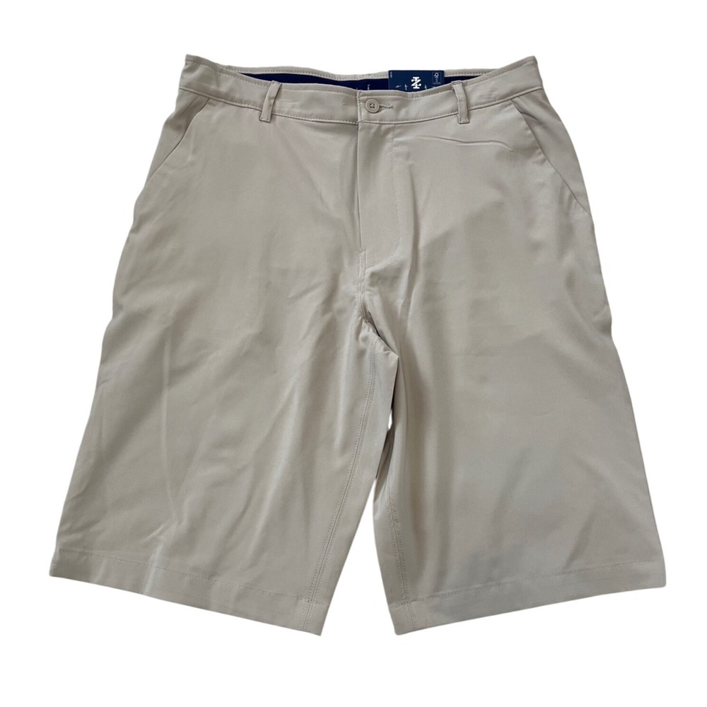 IZOD Boys Flat Front Shorts Khaki Stretch Size 20 Regular IZTC00K-260